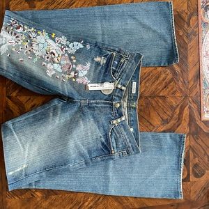 7 for All Mankind Zac Posen embroided Jeans Sz 27
